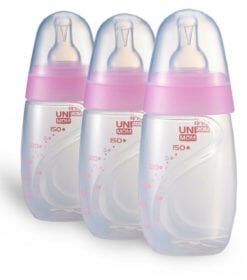 Bộ 3 bình trữ sữa mẹ Unimom 150ml có núm ti UM871128