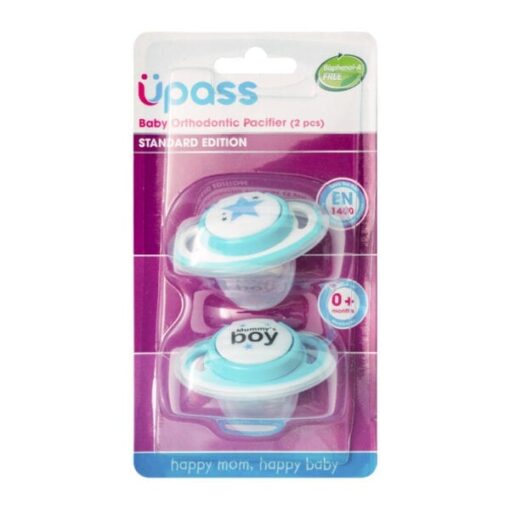 Bộ 2 Ty ngậm chỉnh nha UPASS cho bé không BPA xanh UP0284NX