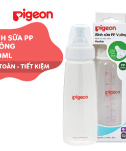 Bình sữa Pigeon 240ml cổ hẹp PP vuông cao cấp