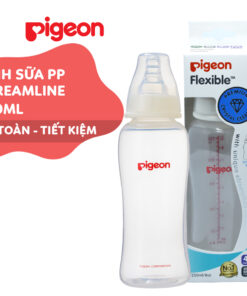 Bình sữa Pigeon 250ml cổ hẹp PP Streamline (NEW)