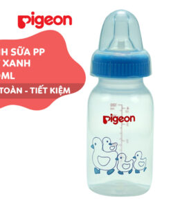 Bình sữa Pigeon 120ml cổ hẹp PP tiêu chuẩn Vịt xanh D11221206