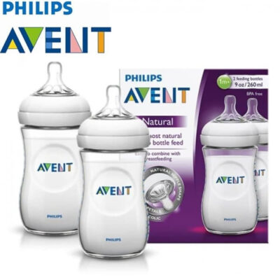 SET 2 Bình sữa Philips Avent Natural 260ml bằng nhựa, không có BPA