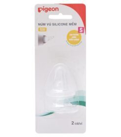 Núm vú Pigeon silicone mềm size S (Vỉ 2 cái) D41422102