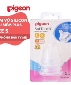 Núm vú Pigeon silicon siêu mềm Plus S (Vỉ 2cái) D32374200