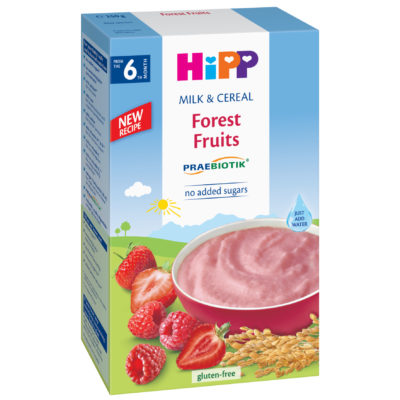 Bột ăn dặm HiPP 250g dinh dưỡng sữa hoa quả rừng