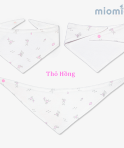 SET 10 khăn tam giác Miomio - Thỏ hồng