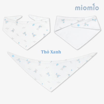 SET 10 khăn tam giác Miomio - Thỏ xanh