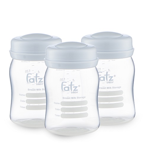 Bộ 3 bình trữ sữa mẹ Fatzbaby 150ml màu xanh FB0120NX
