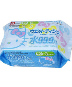 Giấy ướt LEC 99,9% nước tinh khiết Hello Kitty SS-232 80 tờ x 3 gói